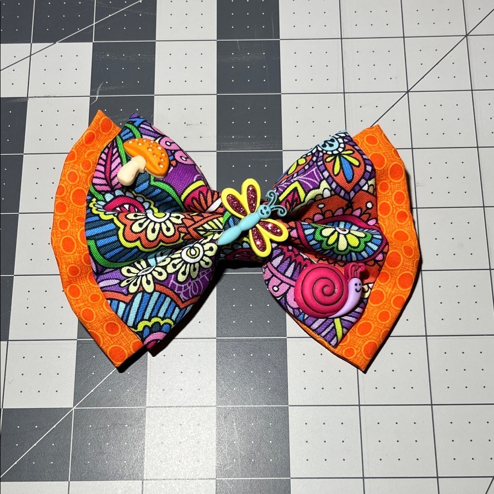Vibrant Floral Kids Hair Bow